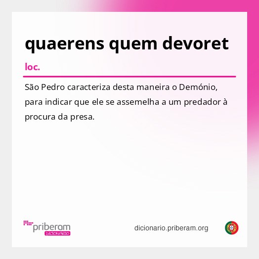 Significado de quaerens quem devoret
